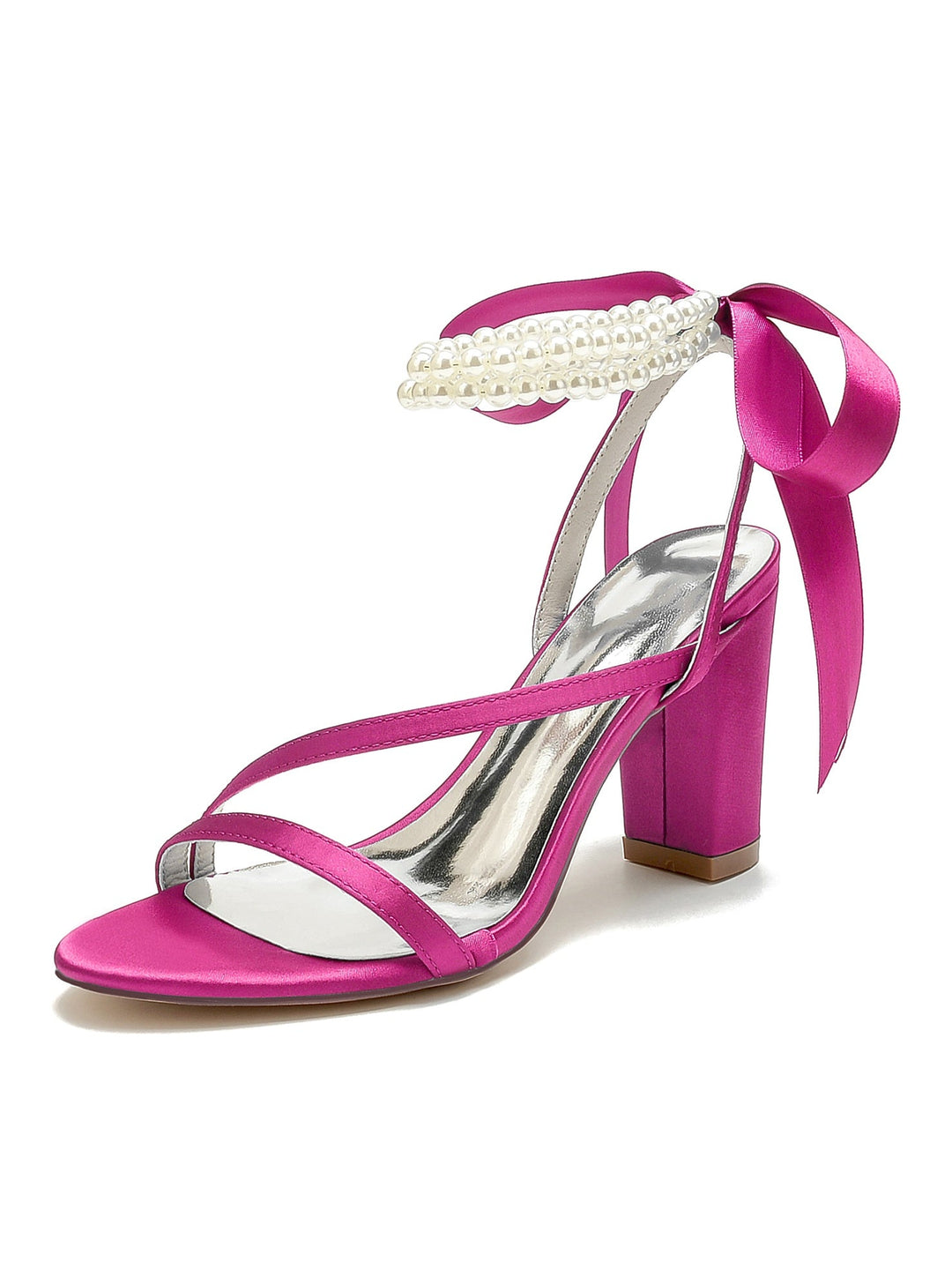 Chaussures de Mariage pour Femmes Chaussures de Demoiselle D'Honneur à Talons Hauts avec Perles