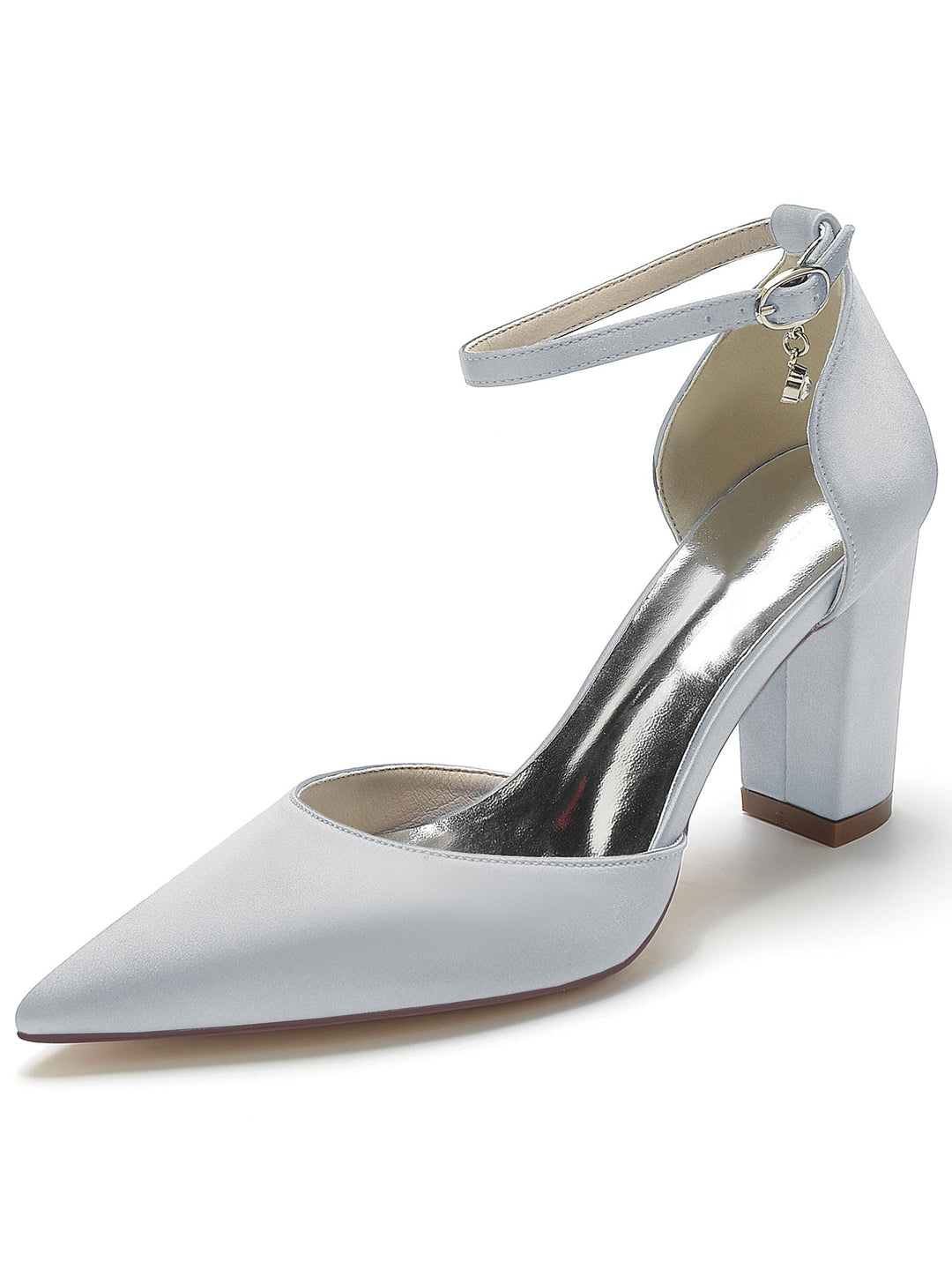 Chaussures de Mariée à Talons Hauts et Bout Pointu avec Strass pour Femmes