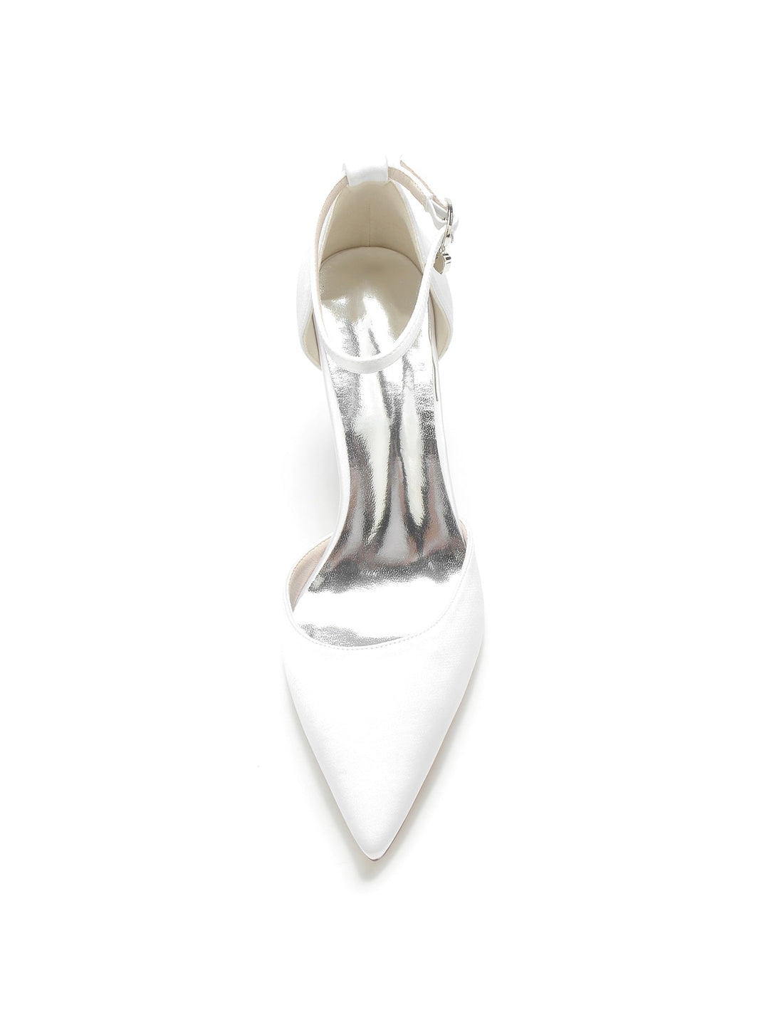Chaussures de Mariée à Talons Hauts et Bout Pointu avec Strass pour Femmes