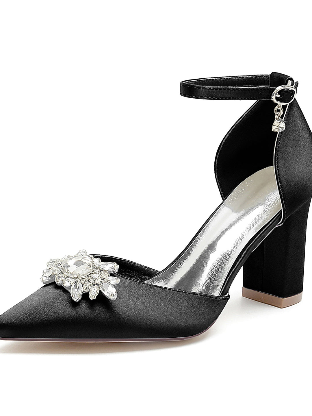 Chaussures de Mariage pour Femmes Chaussures de Mariée à Talons Hauts et Bout Pointu avec Strass