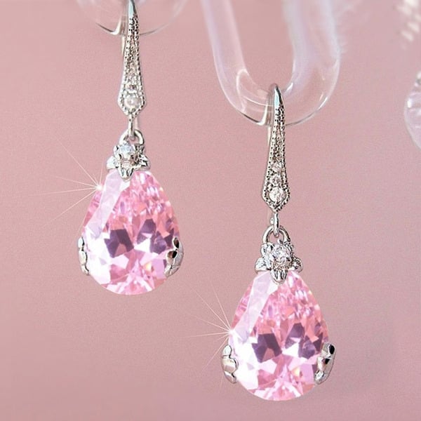 Boucles d'oreilles pendantes en strass brillant