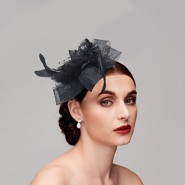 Fascinateurs en Tulle avec Plumes pour Occasions Spéciales