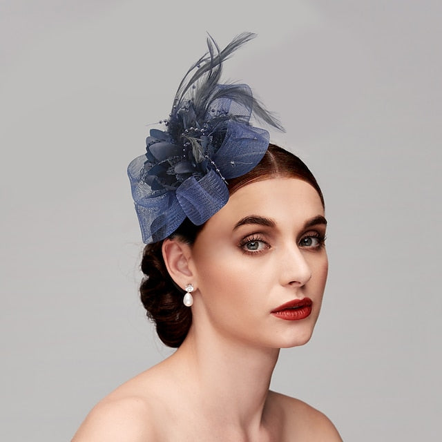 Fascinateurs en Tulle avec Plumes pour Occasions Spéciales