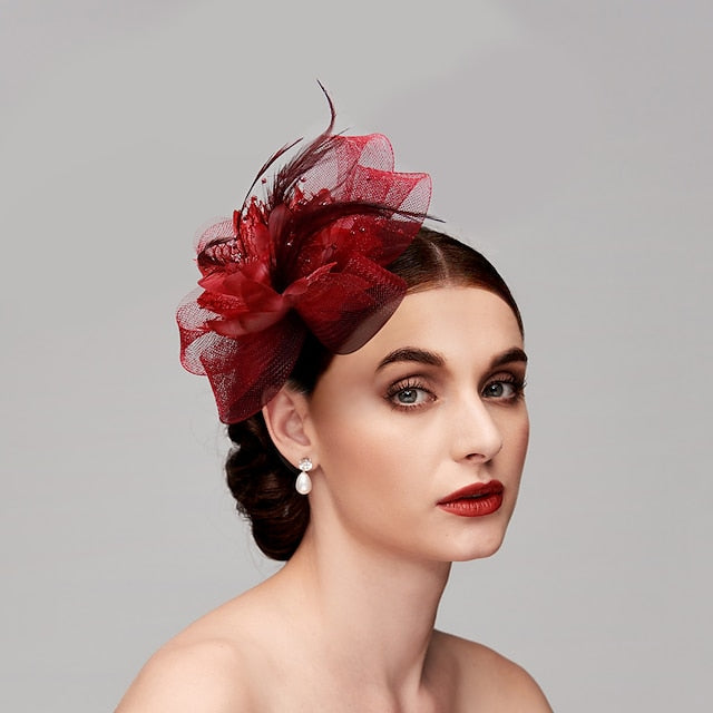 Fascinateurs en Tulle avec Plumes pour Occasions Spéciales