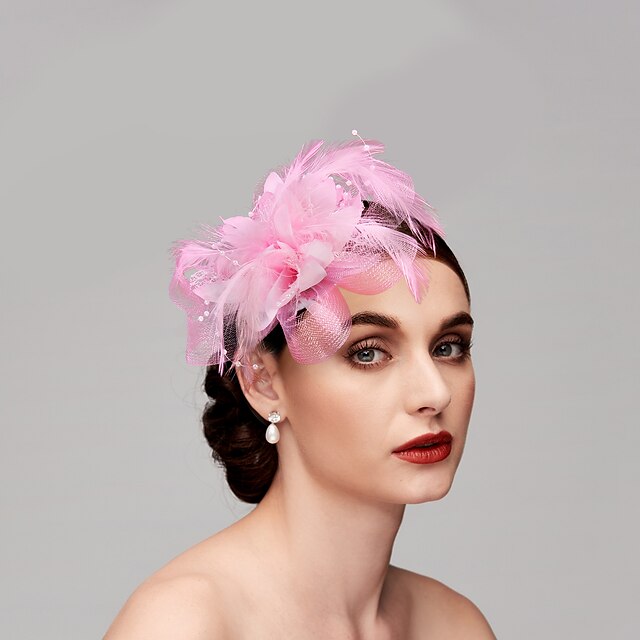 Fascinateurs en Tulle avec Plumes pour Occasions Spéciales