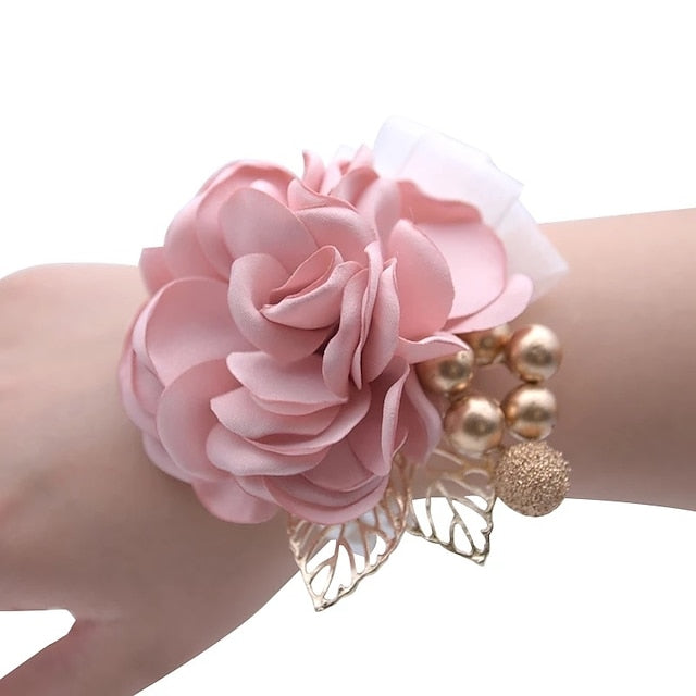 Fleurs de mariage Corsages de poignet Plaqué or 18 carats / Perle 0-10 cm No?l