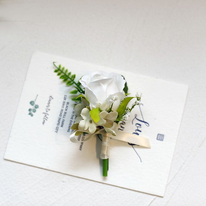 Fleurs de poignet de mariage Boutonnières Fleur artificielle Moderne Contemporaine