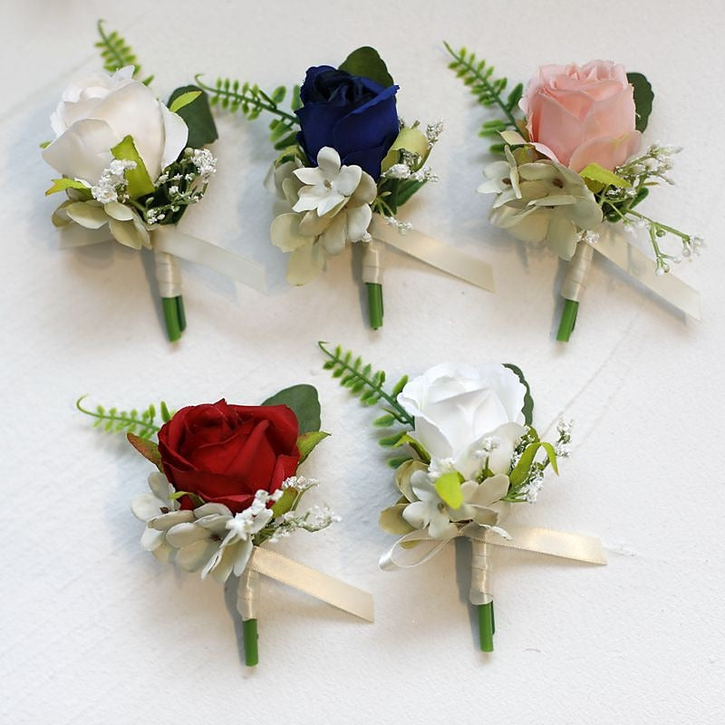 Fleurs de poignet de mariage Boutonnières Fleur artificielle Moderne Contemporaine