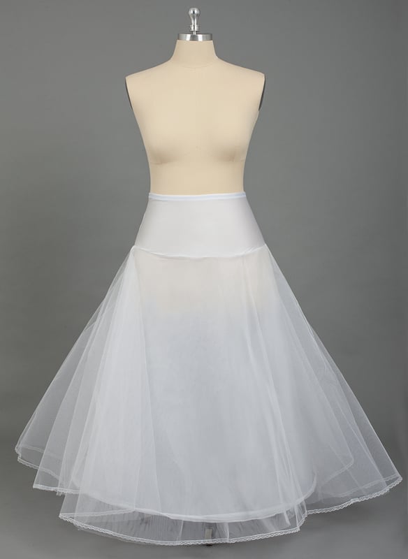 A-Line Slip Nylon/Tulle Filet 2 Niveaux PLUS TAILLE Jupons