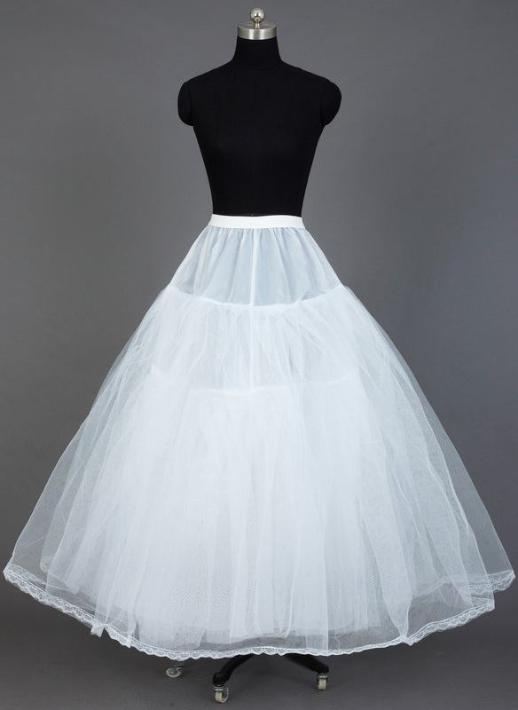 Robe de Bal Slip Taffetas/Tulle Filet 3 Niveaux Jupons