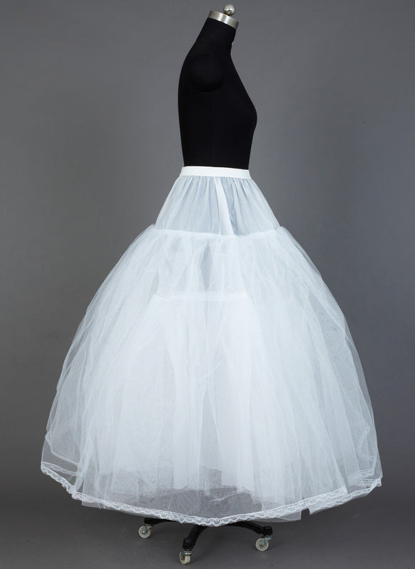 Robe de Bal Slip Taffetas/Tulle Filet 3 Niveaux Jupons