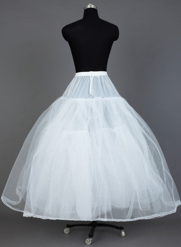 Robe de Bal Slip Taffetas/Tulle Filet 3 Niveaux Jupons