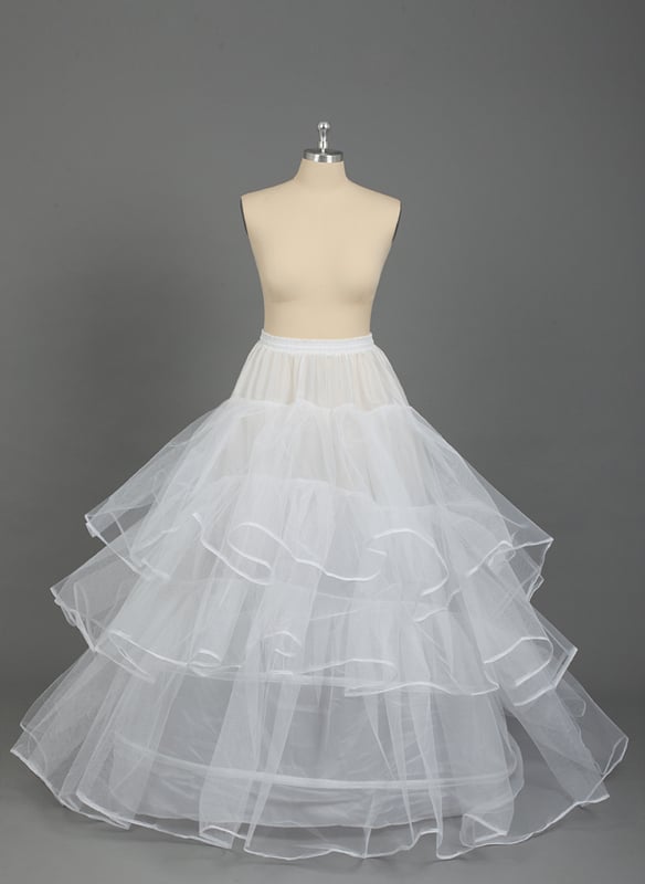 Jupons en Filet de Nylon/Tulle à Traîne Chapelle à 3 Niveaux Grandes Tailles