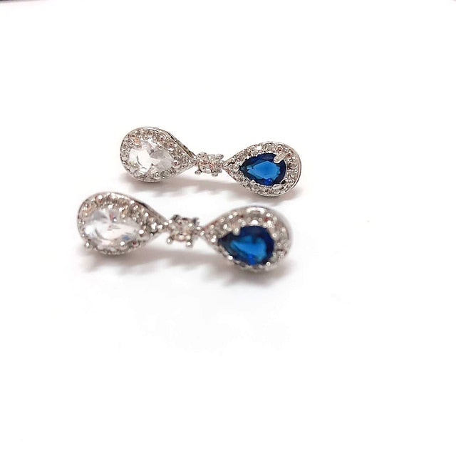 Boucles D'Oreilles Pendantes de Luxe en Imitation Diamant