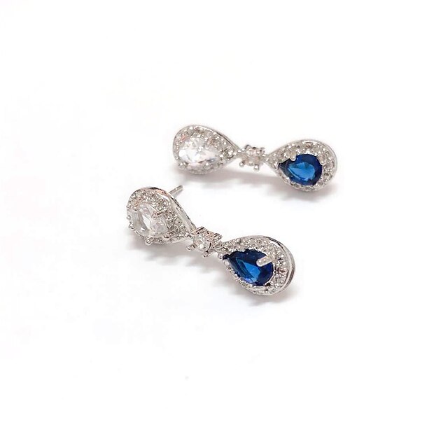 Boucles D'Oreilles Pendantes de Luxe en Imitation Diamant