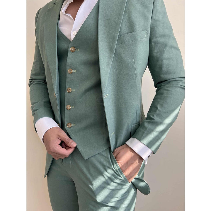 Costumes de mariage 3 pièces pour hommes, coupe ajustée, simple boutonnage, un bouton