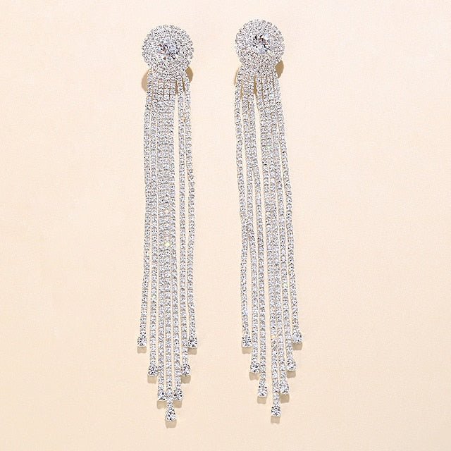 Boucles d'oreilles créoles à franges pour fête de mariage