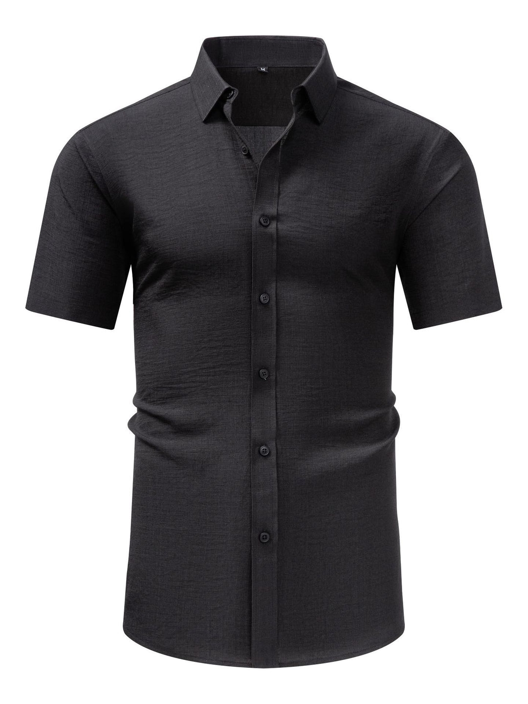 Chemise homme décontractée, manches courtes, uni, coton