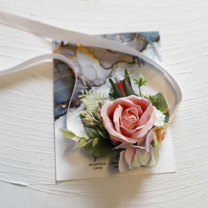 Corsages de poignet de fleurs de mariage