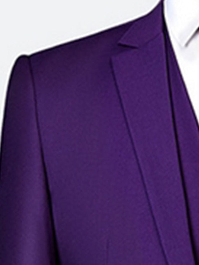 Costumes de Mariage 3 Pièces à Boutonnage Simple pour Hommes, Coupe Standard
